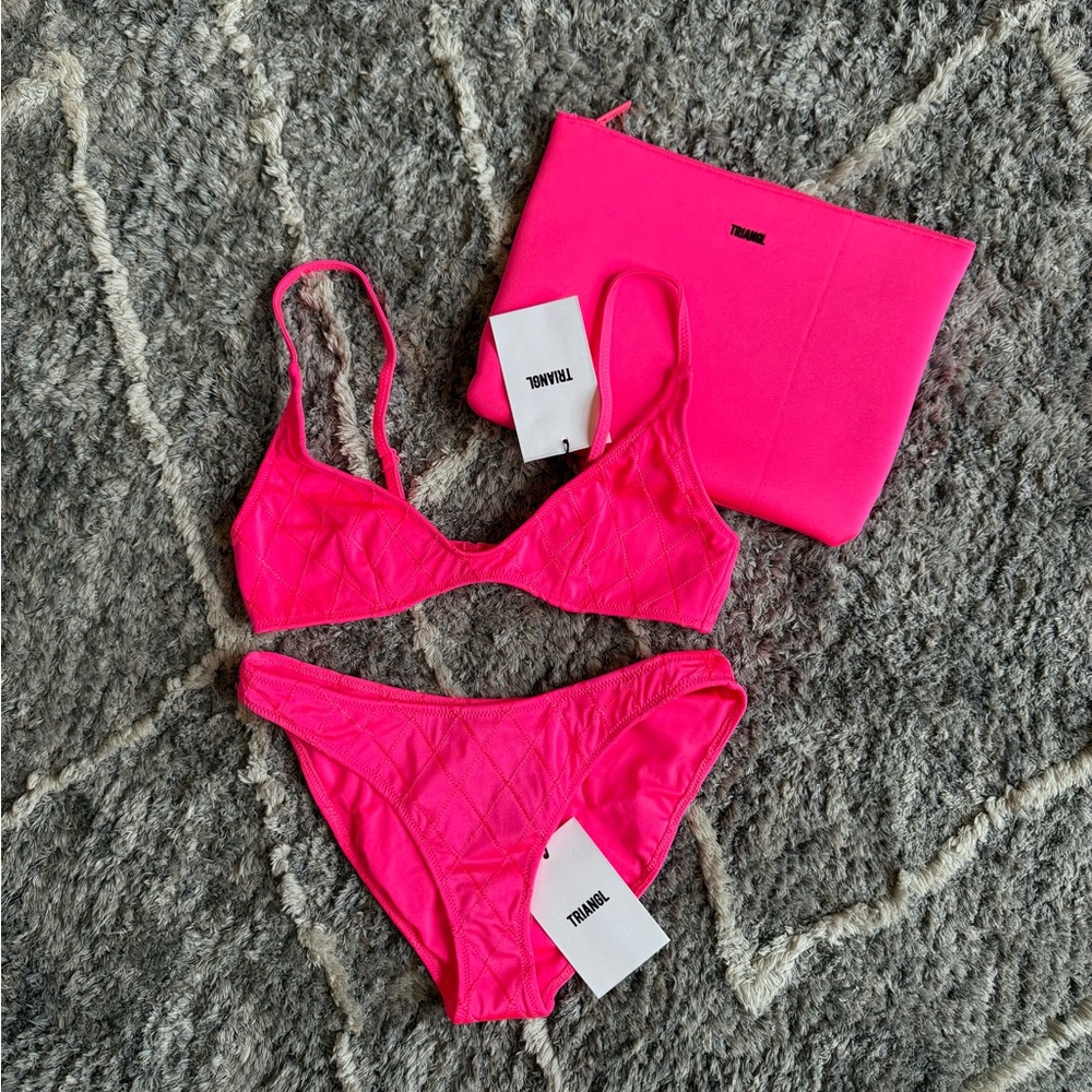 Triangl Swimwear Hot Pink Bikini Set